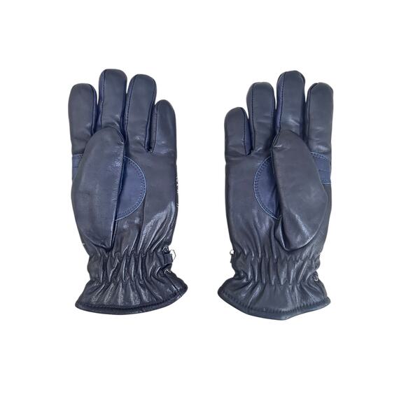 Conroy Leather Gloves Women’s Small Navy Blue Lined Winter Made in Japan - Picture 2 of 9